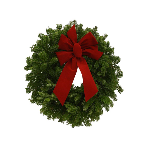 2-Pack Fresh Balsam Fir Wreaths with Bows